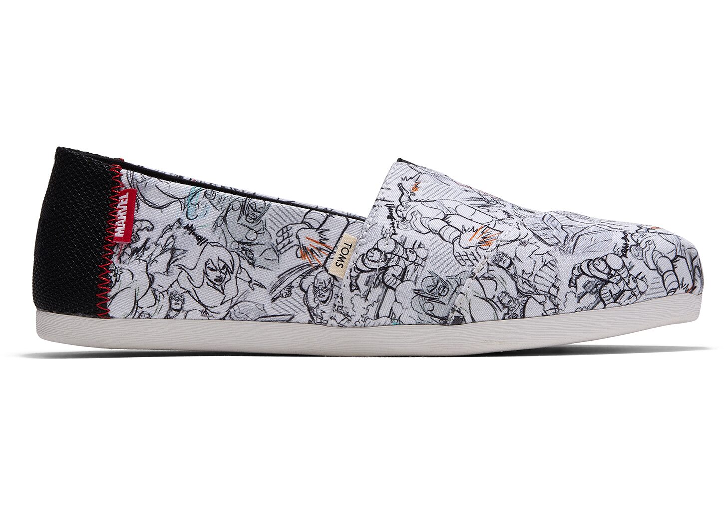 Toms MARVEL Concept Art Print Classics - Womens Alpargata Espadrilles - White - NZ - 963152JOE